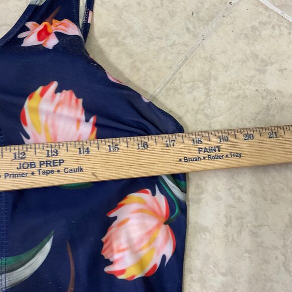 Esprlia Bathing Suit 1 Pc Plus Size 2XL Soft Cup Full Skirt Cut Out Floral Print - Picture 5 of 15